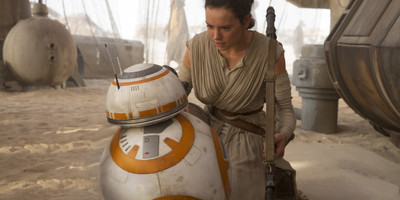 

Akhuratha Wall Poster -Star-Wars-Star-Wars-Episode-VII---The-Force-Awakens-Jakku-Rey-from-Star-Wars-desert-BB- Paper Print(12 inch X 18 inch, Rolled)