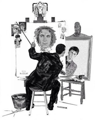 

Aabhaas Wall Poster-triple-self-portrait-Doctor-Who-David-Tennant-Christopher-Eccleston-Paul-McGann Paper Print(12 inch X 18 inch, Rolled)
