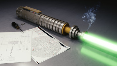 

Akhuratha Wall Poster /-lightsaber-Blender-Star-Wars Paper Print(12 inch X 18 inch, Rolled)