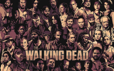 

Aabhaas TV Show The Walking Dead Cast HD Wall Poster Paper Print(12 inch X 18 inch, Rolled)
