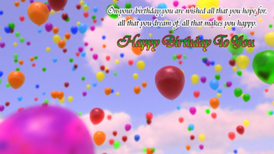 

Akhuratha a-birthday-happy-gallery-picture-ballon Wall Poster Paper Print(12 inch X 18 inch, Rolled)