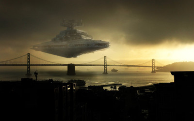 

Aabhaas Wall Poster /-Star-Wars-Star-Destroyer-San-Francisco Paper Print(12 inch X 18 inch, Rolled)