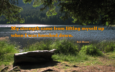 

Akhuratha aquote-quotes-strength-up-down-knock Wall Poster Paper Print(12 inch X 18 inch, Rolled)