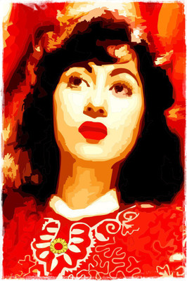 

Madhubala 2 painting | Wall Art Poster Paper Print(18 inch X 12 inch, Rolled)