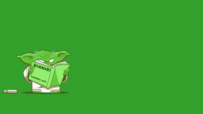 

Aabhaas Wall Poster /-Star-Wars-Yoda-simple-background-humor Paper Print(12 inch X 18 inch, Rolled)
