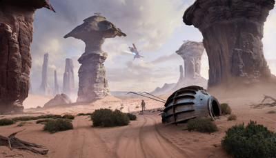 

Akhuratha Wall Poster landscape-Star-Wars-spaceship Paper Print(12 inch X 18 inch, Rolled)