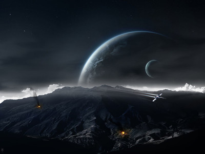 

Akhuratha Wall Poster /-Star-Wars-planet-moon-battle-space-art Paper Print(12 inch X 18 inch, Rolled)