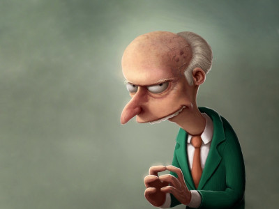 

TV Show The Simpsons Montgomery Burns HD Wall Poster Paper Print(12 inch X 18 inch, Rolled)