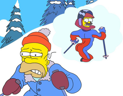 

TV Show The Simpsons Homer Simpson Ned Flanders HD Wall Poster Paper Print(12 inch X 18 inch, Rolled)