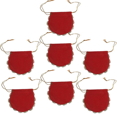 

CraftEra Set of 7 Potli Bag Potli(Red)