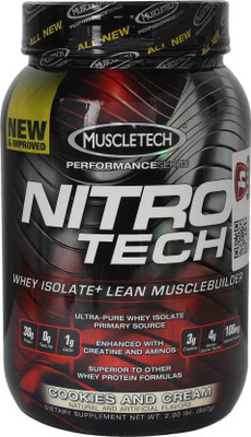 

Muscletech Performance Series Nitrotech Whey Protein(907 g, Cookies and Cream)