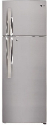LG 284 L Frost Free Double Door 4 Star Refrigerator(Shiny Steel, GL-T302RPZN) available at flipkart for Rs.28599