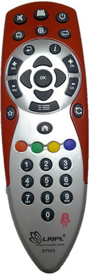 

LRIPL Dth Big tv Remote Controller (Black&Gray) Remote Controller(RED AND GREY)