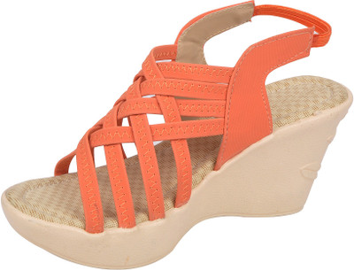 

With The Fashion Women ORANGE Wedges