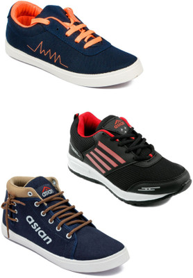 

Asian Men's Combo pack of 3 Casuals For Men(Multicolor