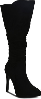 

Get Glamr Xaya Knee High Tops For Women(Black