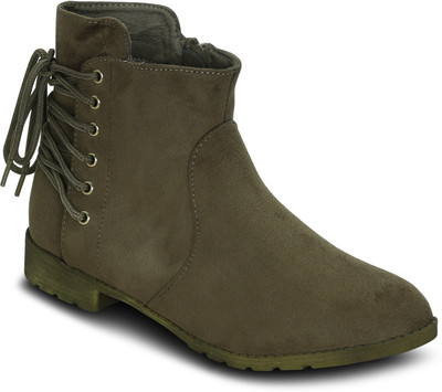 

Get Glamr Mount Ankle Length Boots For Women(Khaki