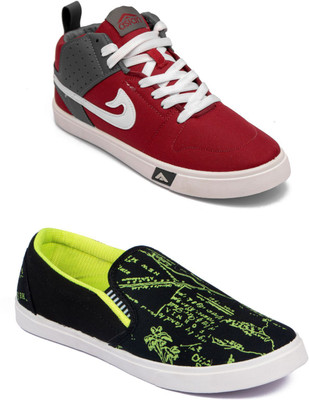 

Asian Men's Combo pack of 2 For Men(Multicolor, Red, Black