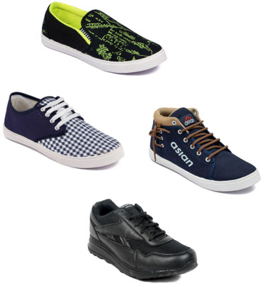 

Asian Men's Combo pack of 4 Casuals For Men(Multicolor