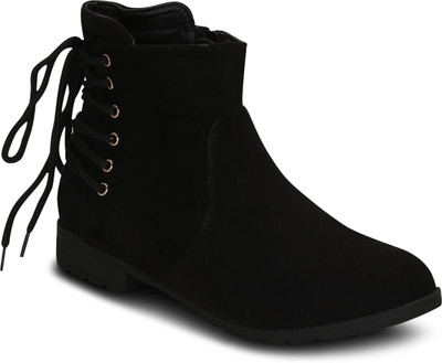 

Get Glamr Mount Ankle Length Boots For Women(Black
