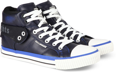 

British Knights ROCO Mid Ankle Sneaker For Men(Navy, Black/blue