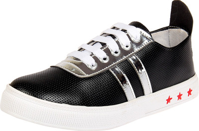 

Tapps Women's Canvas Casual Shoes Sneakers For Women(Black, Black and silver