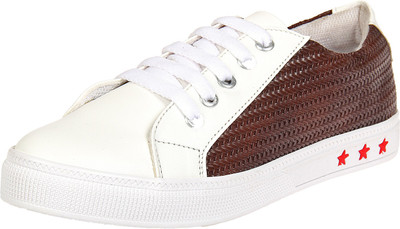 

Tapps Women's Canvas Casual Shoes Sneakers For Women(Multicolor, White and brown