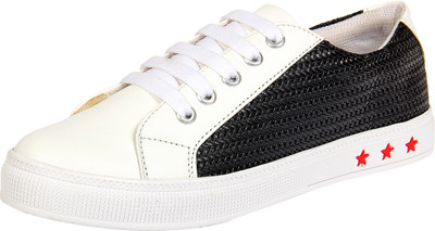 

Tapps Women's Canvas Casual Shoes Sneakers For Women(Multicolor, White and black