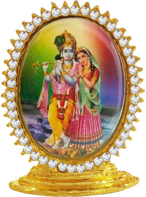 

Rich & Famous CraftIndia Frame Antique Flute Love Lord Radha Krishna Decorative Showpiece - 6.5 cm(Alloy, Multicolor)