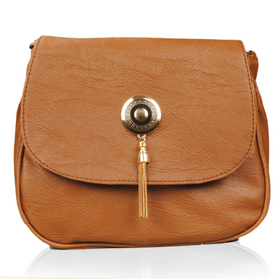 

KATVON Women Formal Tan Leatherette Sling Bag