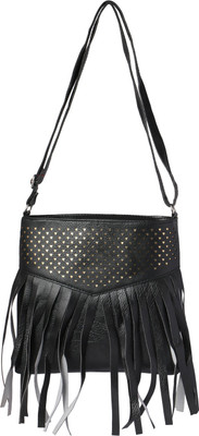 

Raju purse collection Girls Casual Black PU Sling Bag
