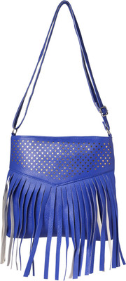 

Raju purse collection Girls Casual Blue PU Sling Bag