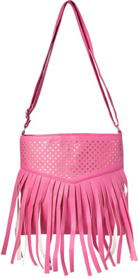 Raju purse collection Girls Casual Pink PU Sling Bag