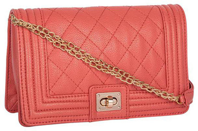 

Peperone Women Evening/Party Pink PU Sling Bag