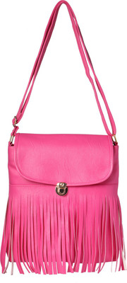 

Raju purse collection Girls Casual Pink PU Sling Bag