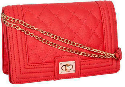 

Peperone Women Evening/Party Red PU Sling Bag