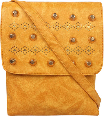 

taps fashion Girls Casual Yellow PU Sling Bag