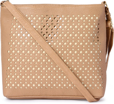 

Raju purse collection Women Casual Beige PU Sling Bag