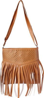 

Raju purse collection Girls Casual Tan PU Sling Bag