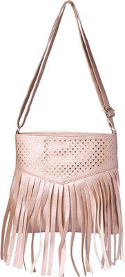 

Raju purse collection Girls Casual Beige PU Sling Bag