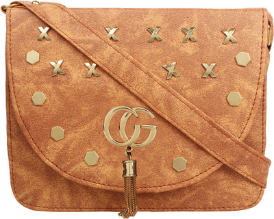 

taps fashion Girls Casual Maroon PU Sling Bag