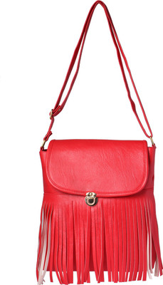 

Raju purse collection Girls Casual Red PU Sling Bag