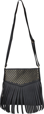

WhiteAsh Women Evening/Party Black PU Sling Bag