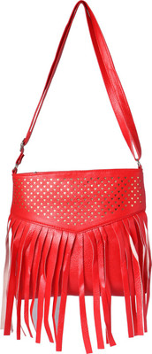 

Raju purse collection Girls Casual Red PU Sling Bag