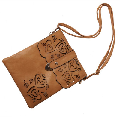 

Tribal Zone Girls Casual Brown PU Sling Bag