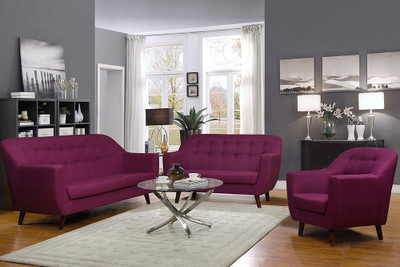 

Peachtree Fabric 3 + 2 + 1 Purple Sofa Set