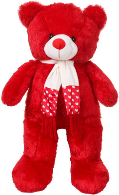 

Mappy Cute & Adorable 3 Feet Red Teddy Bear Muffler style Stuffed Soft Toy - 87 mm(Red)