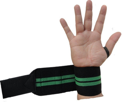 Kobo WTA-04 Pro Weight Lifting Hooks Wrist Support(Black, Green