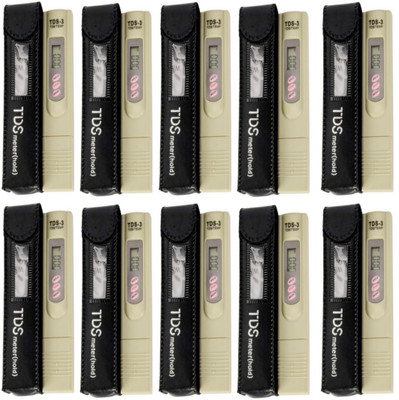 

BalRama Digital TDS-3 Meter 10 pcs Tds Meter TDS-3/Temp/Hold PPM Testing Machine Water Filter Purity Tester Portable Pen Digital Thermometer(Ivory)