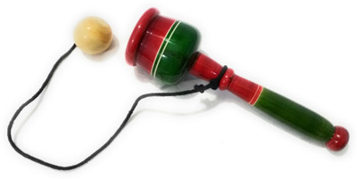 

Crafts India Handcrafted Wooden Cup and Ball Traditional Game Toy Yoyo